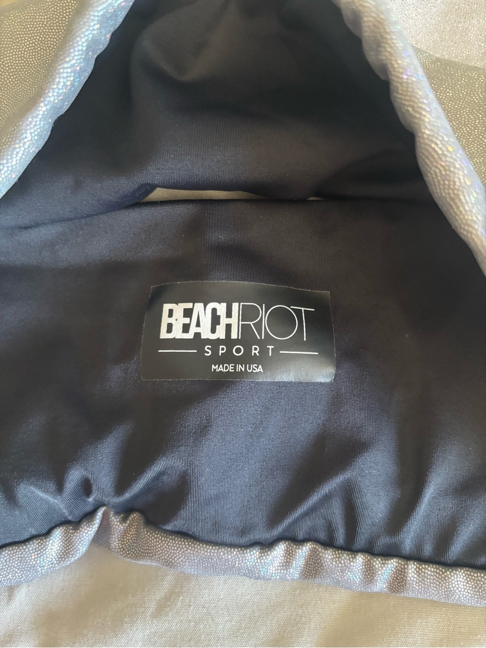 Beach Riot Silver Shimmer Bralette - Picture 3 of 7